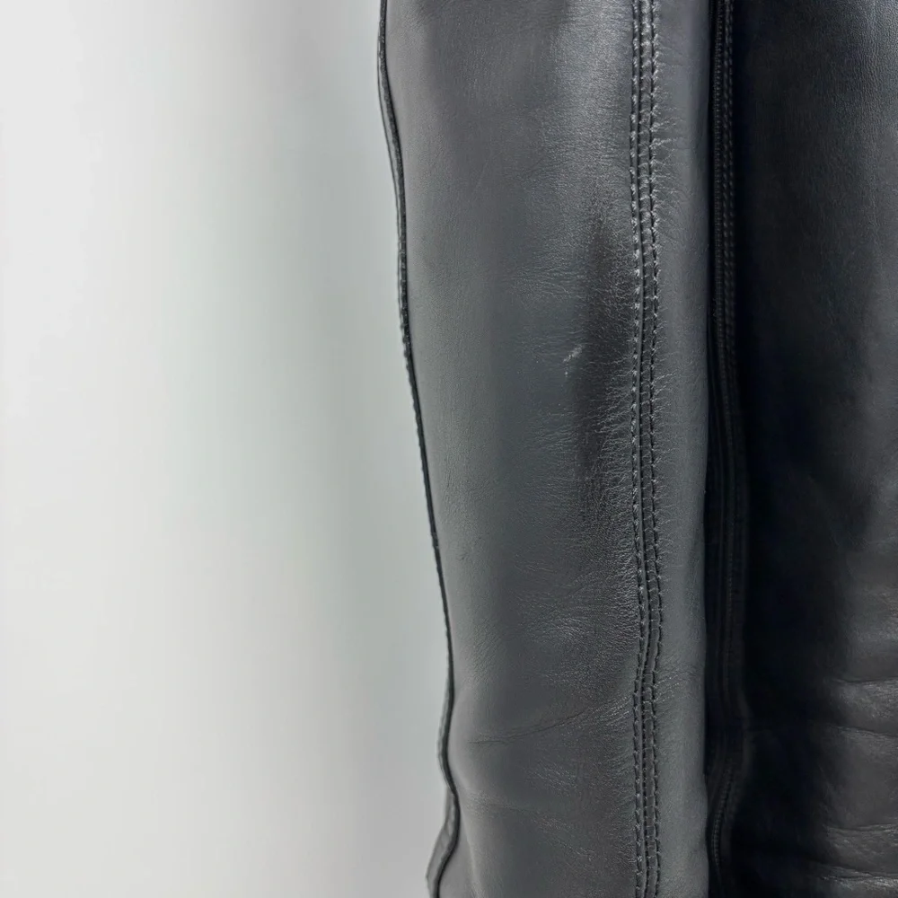 Gucci by Tom Ford GG Logo Black Leather Knee High Boots Size 8.5 Vintage - Picture 3 of 16